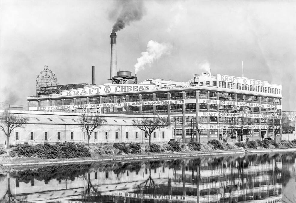 The ultra-modern Kraft Walker factory on the Yarra River was opened in 1928. Picture courtesy of Kraft Foods Australia. 