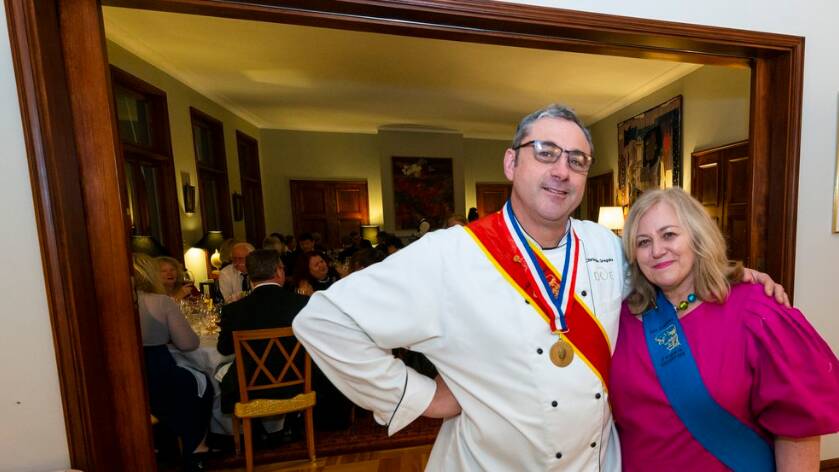 Christophe and Josephine Gregoire at a recent Escoffier dinner at the French Embassy. Picture supplied