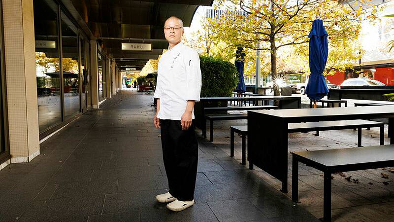 Raku owner and chef Hao Chen has seen many changes on Bunda Street. Picture by Keegan Carroll