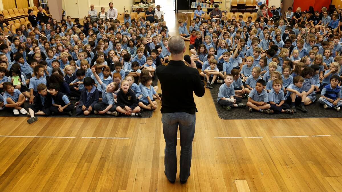 Andy Griffiths loves nothing more than visiting schools. Picture by Jeffery Chan
