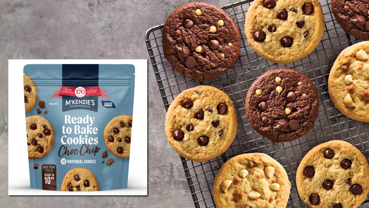 The Ready to Bake Cookie line from McKenzie's Foods is available in three flavours. Picture supplied