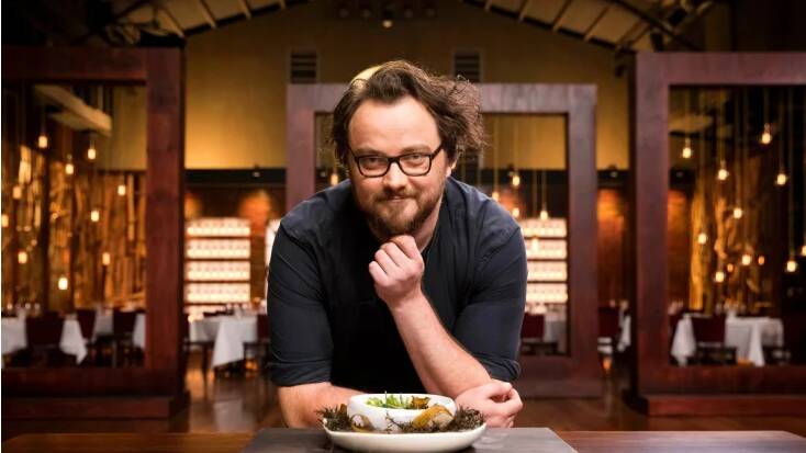Shaun Quade and his dish Pearl on the Ocean Floor on MasterChef in 2016. Picture courtesy of Ten Network