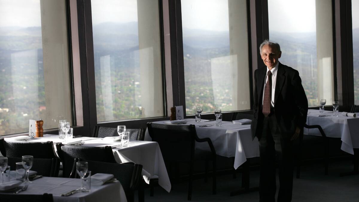 Former owner of the Tower Restaurant, Theo Moulis, on site in 2005. Picture by Lannon Harley