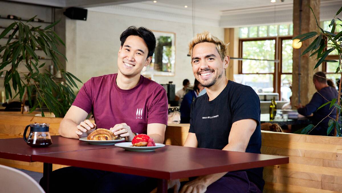 Isaac Kim, Ona's Highroad Cafe manager, and Kit Carpenter, the culinary director of Three Mills Bakery. Picture supplied 
