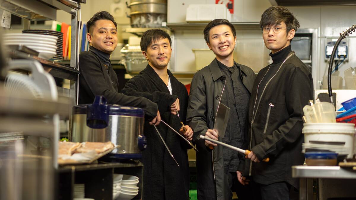 Young chefs (l-r) Chuck Yu, Arthur Tsui, Zack Hui and Ryan Lee are set to take over the Chairman legacy. Picture by Gary Ramage