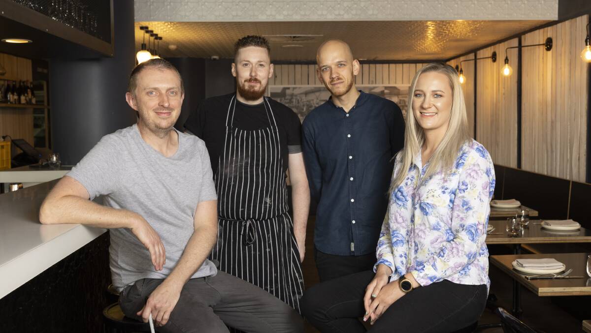 Dave Young, executive chef/owner, David Wykes, head chef, Andrea Galdo, manager and Rachael Hunklinger, assistant manager. Picture by Keegan Carroll