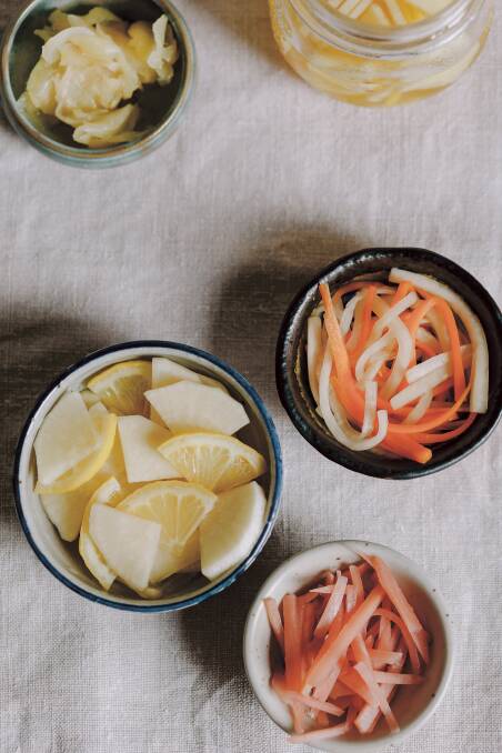 My mother's lemon-pickled daikon. Picture by Emiko Davies