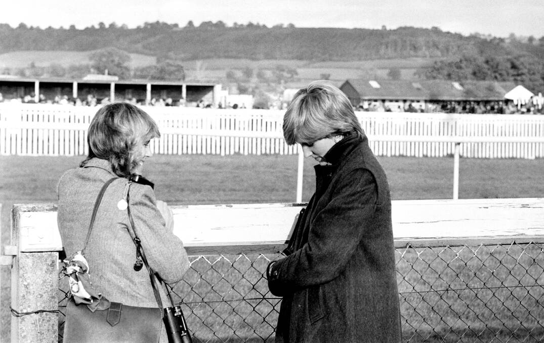Camilla and Diana at Ludlow Racecourse in 1980. Picture Getty Images 