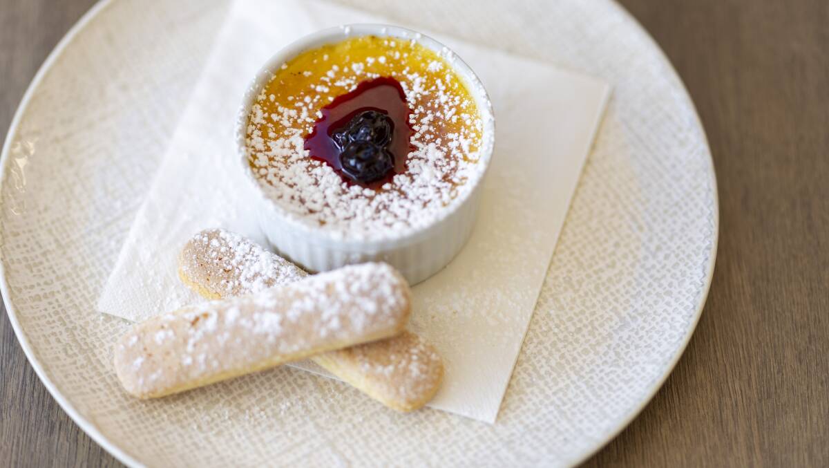 Passionfruit creme brulee. Picture by Gary Ramage 