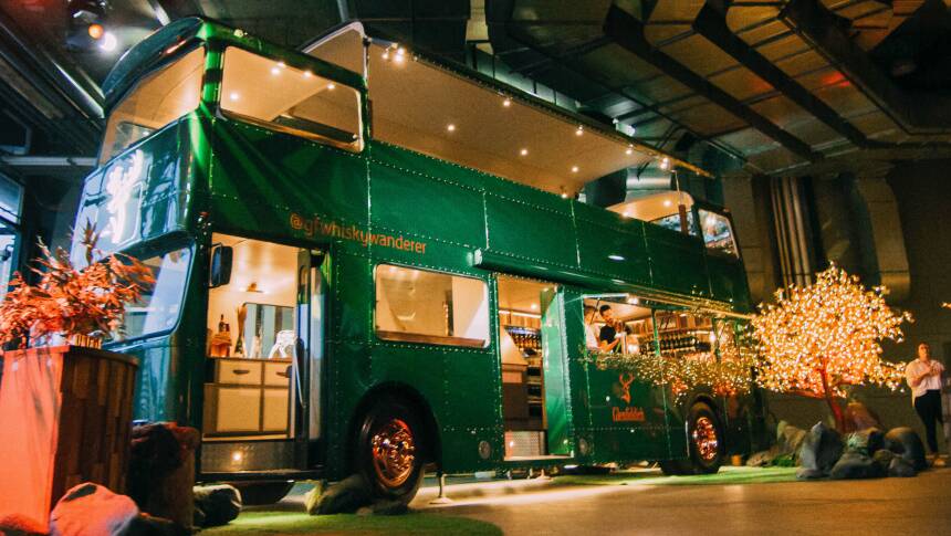 The Whisky Wanderer bus will be parked in Odgers Lane from March 7-19. Picture: Supplied