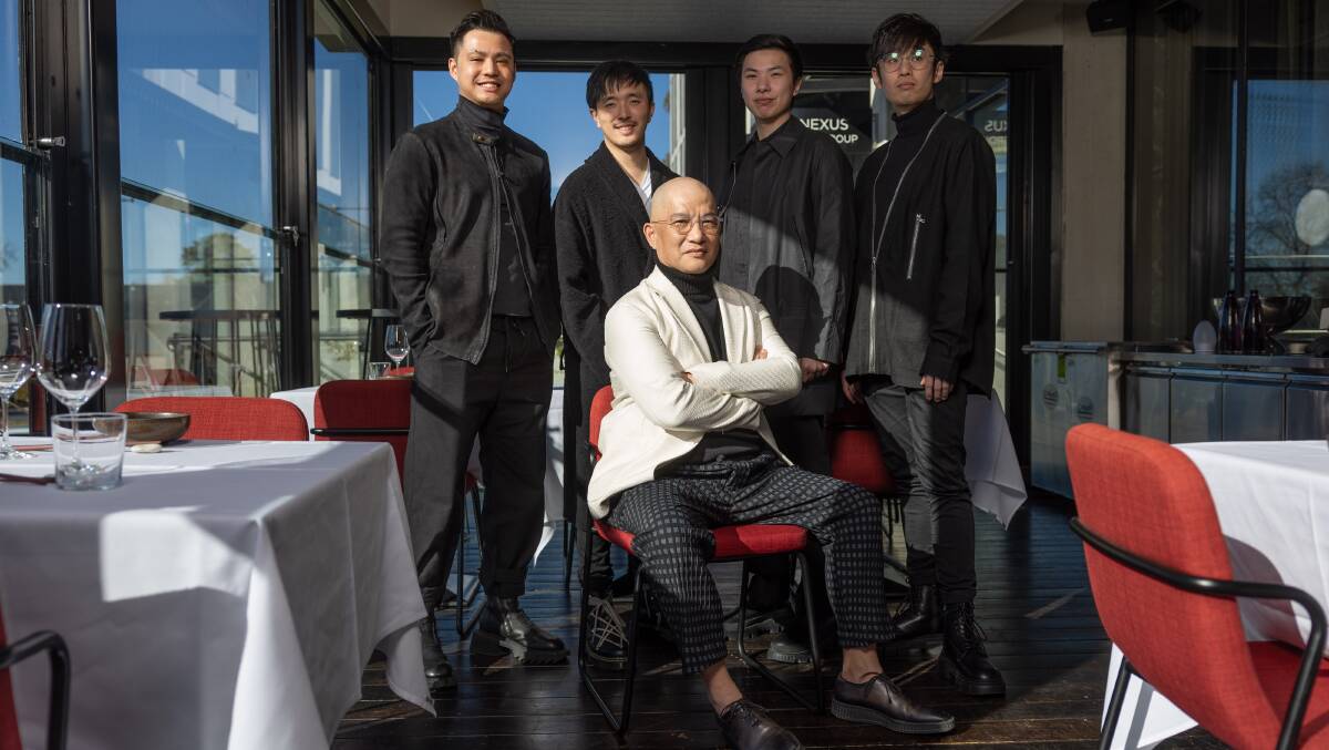 'Godfather' Josiah Li with young chefs Chuck Yu, Arthur Tsui, Zack Hui and Ryan Lee.
Picture by Gary Ramage