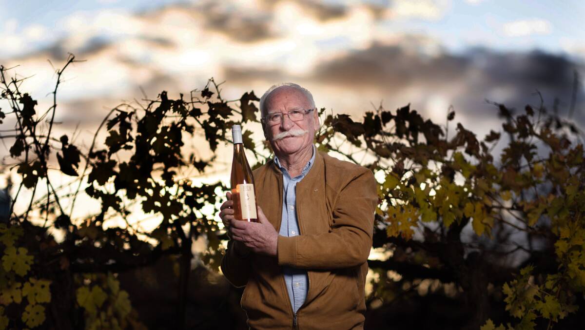 Ken Helm set himself a challenge to make a rose out of riesling grapes and he succeeded. Picture by Gary Ramage