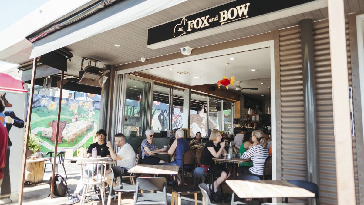 Soak up the morning sun at Fox and Bow in Farrer. Picture by Dion Georgopoulos
