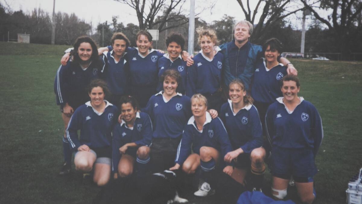 One of the first women's teams in the early 1990s. Picture supplied