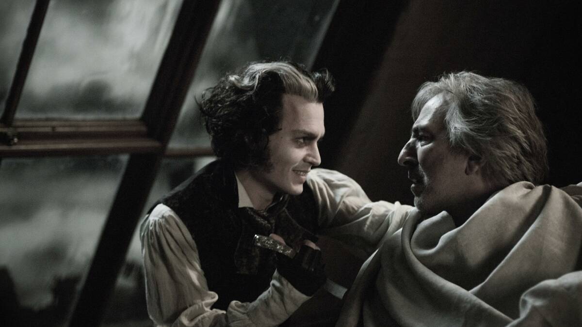 Johnny Depp, left and Alan Rickman in Sweeney Todd: The Demon Barber of Fleet Street. Picture Dreamworks & Warner Bros