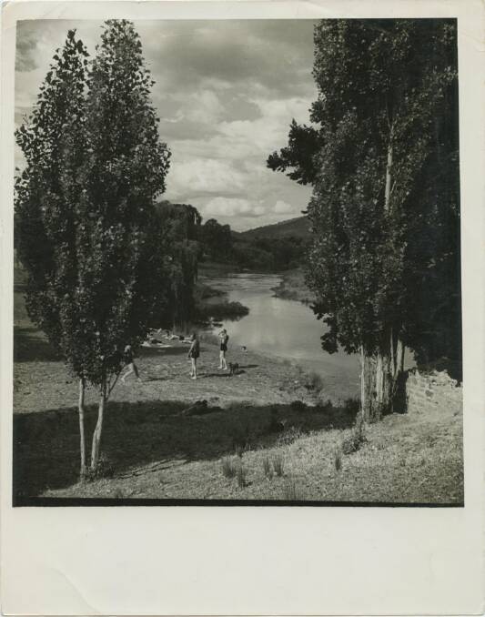 Bathing in the Molonglo River, c. 1937. Picture by William G Buckle, courtesy of CMAG's Canberra Press Photography Collection, 2018