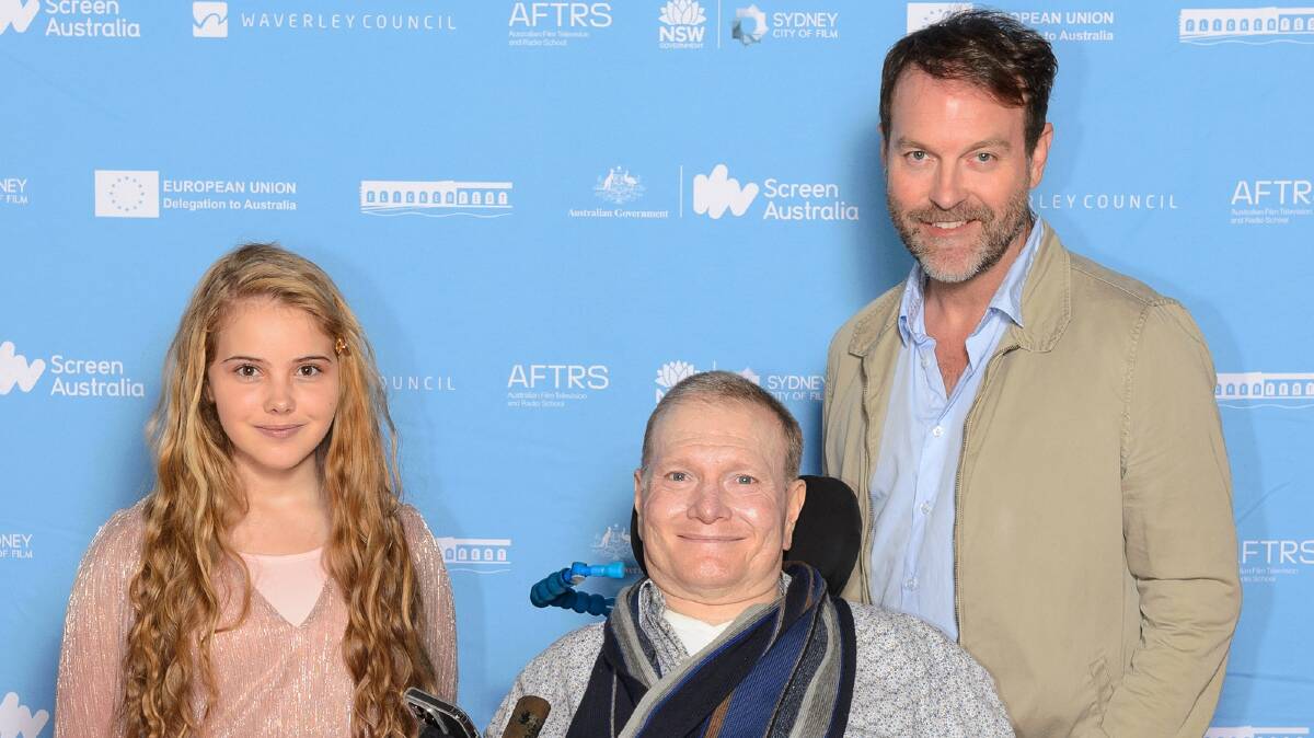 Kyra Harlan, left, Greg Moran and David Woodlandan at the opening night of Flickerfest 2023. Picture supplied