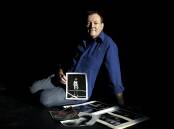 Stephen Pike with photos of his early acting days. Picture by Katherine Griffiths