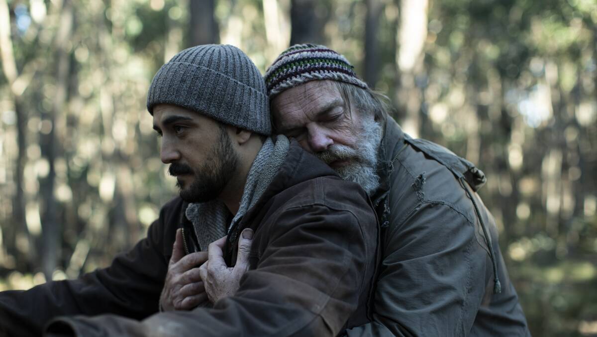 Phoenix Raei, left, and Hugo Weaving in The Rooster. Picture by Sarah Enticknap 