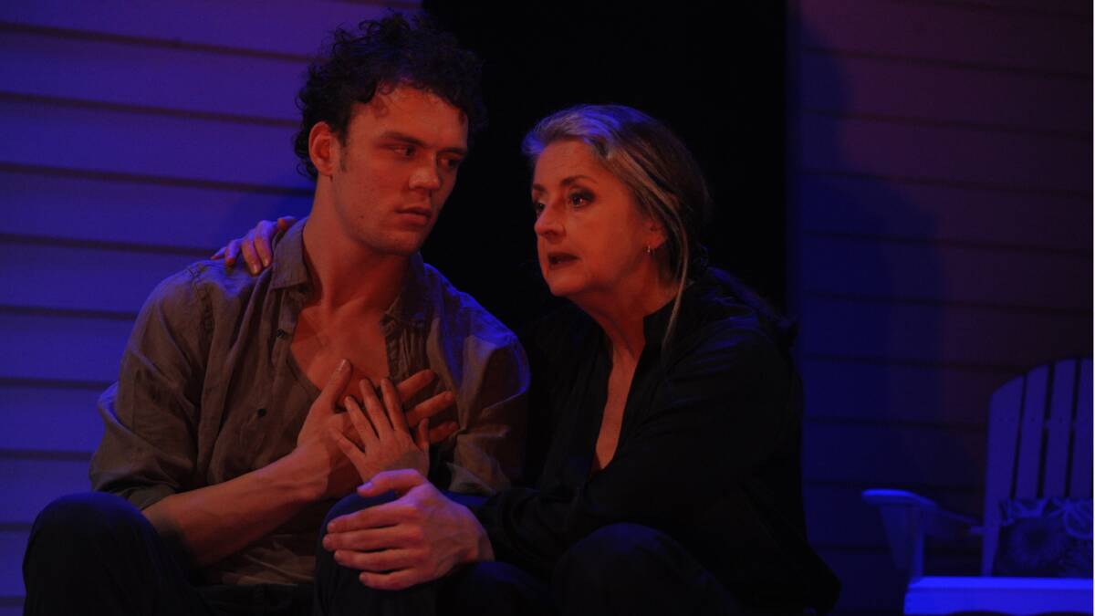Ben Goss, left and Jeanette Cronin in Tim. Picture by Branco Gaica