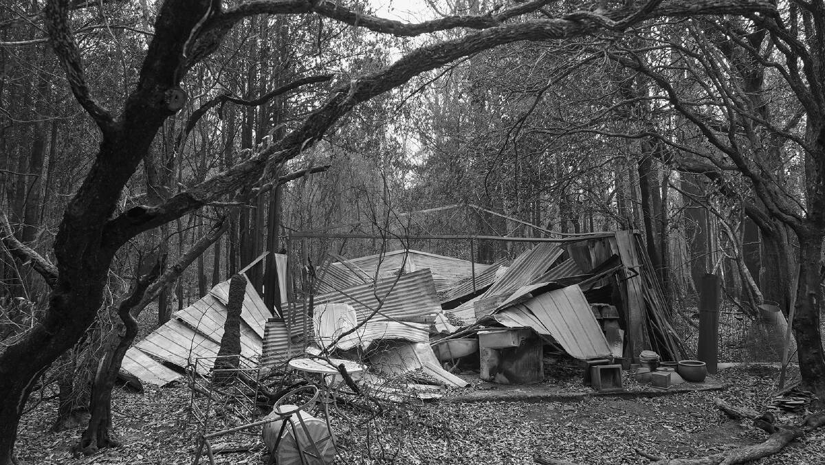 Natasha Fijn, Destroyed Shed, Plumwood Mountain, 2020. Picture: Supplied