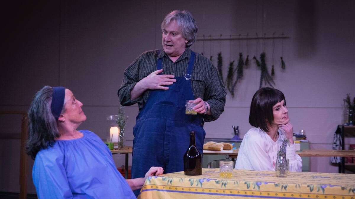 Karen Vickery, left, Michael Sparks and Lainie Hart in The Children. Picture by Jane Duong 