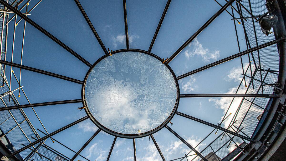 The etched glass of the Oculus was made in Spain. Picture by Karleen Minney