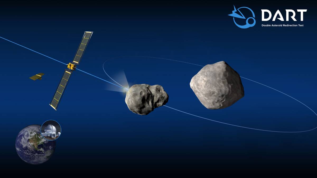 How the double asteroid redirection test could look. Picture NASA