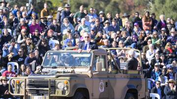 Large crowds gathered for Thursday's Anzac Day commemorations in Canberra. Picture by Keegan Carroll