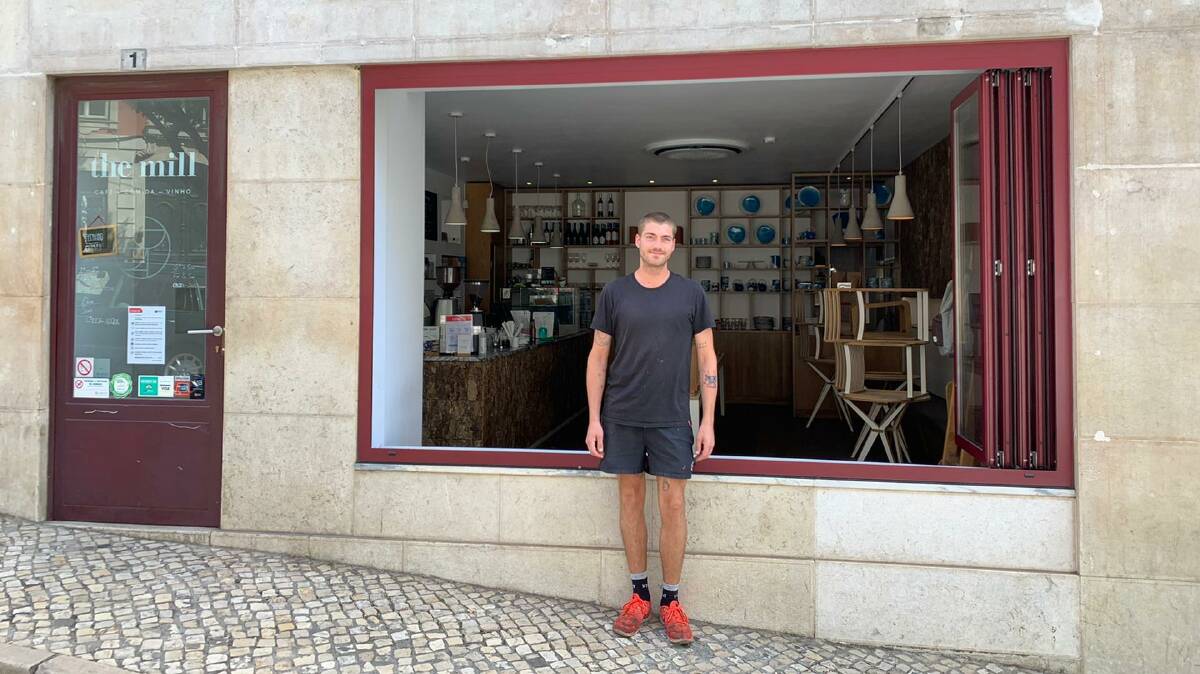 Reuben Miller, who owns a cafe in Lisbon.