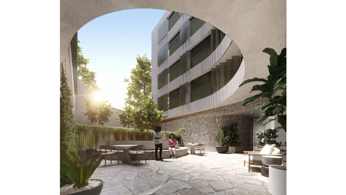 An artist's impression of curved exteriors at the development. Picture supplied 