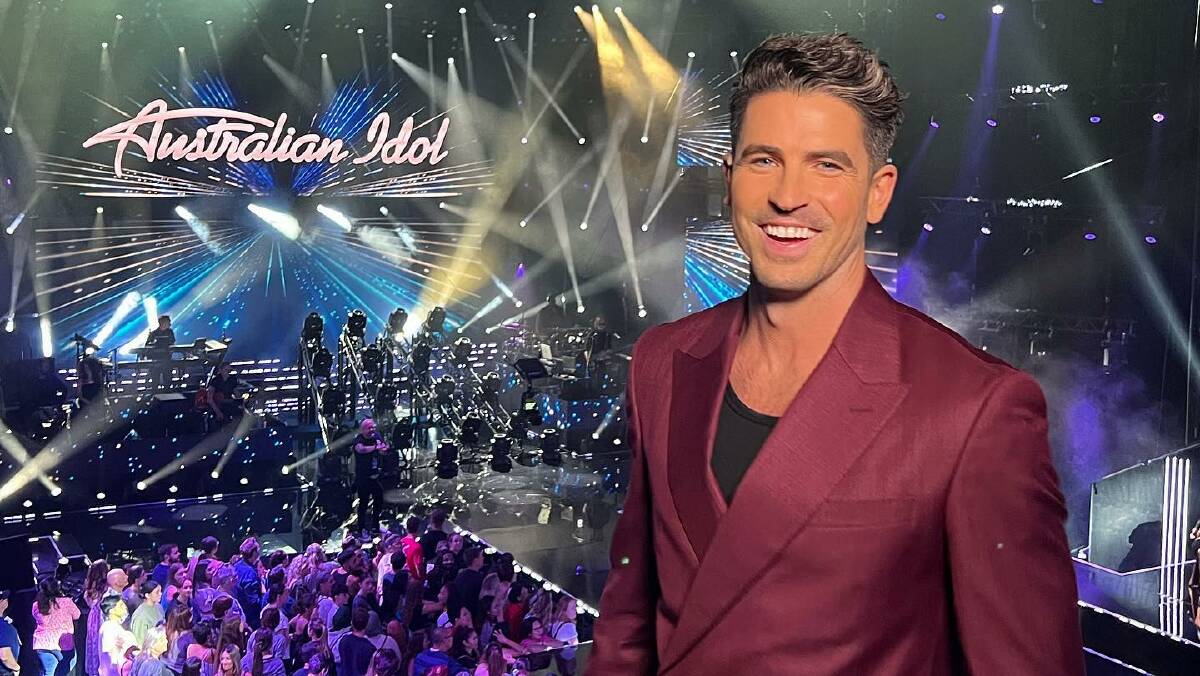 Host Scott Tweedie during Sunday night's episode of Australian Idol. Picture from the Seven Network.