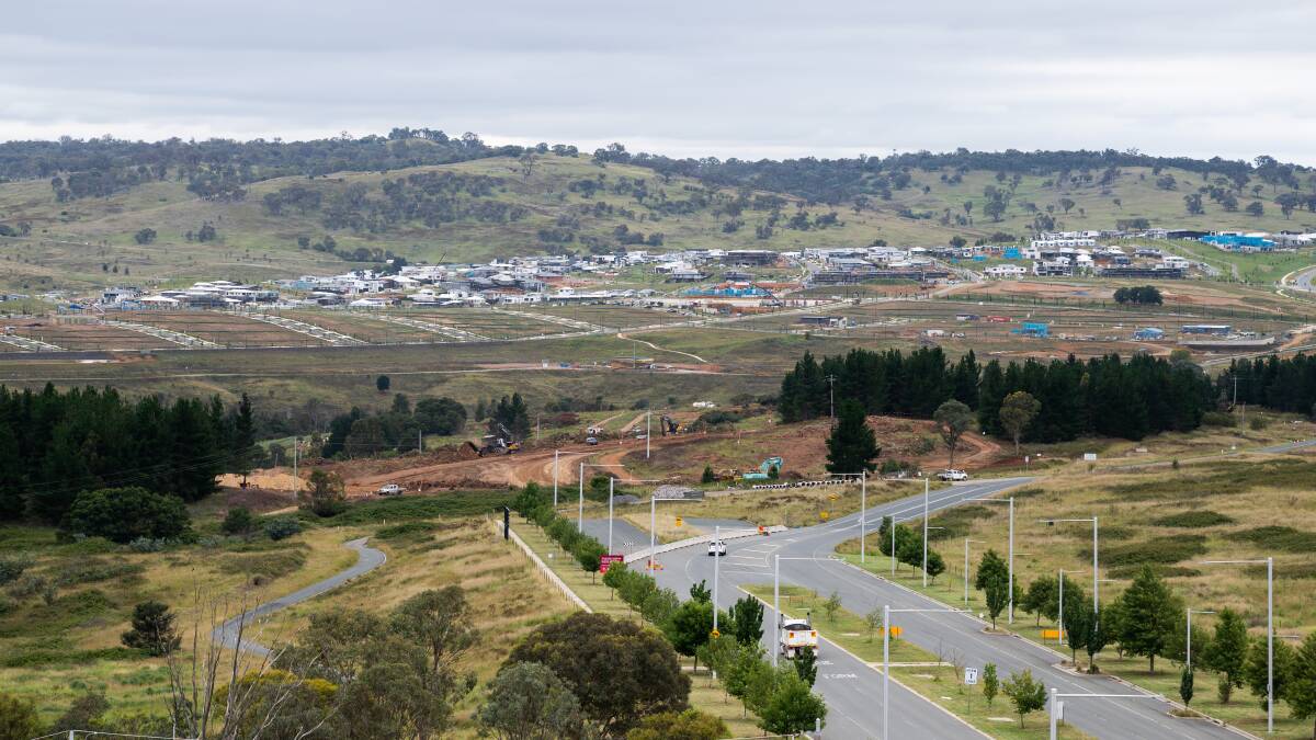 Construction in the Molonglo region shown in February, 2024. Picture by Elesa Kurtz