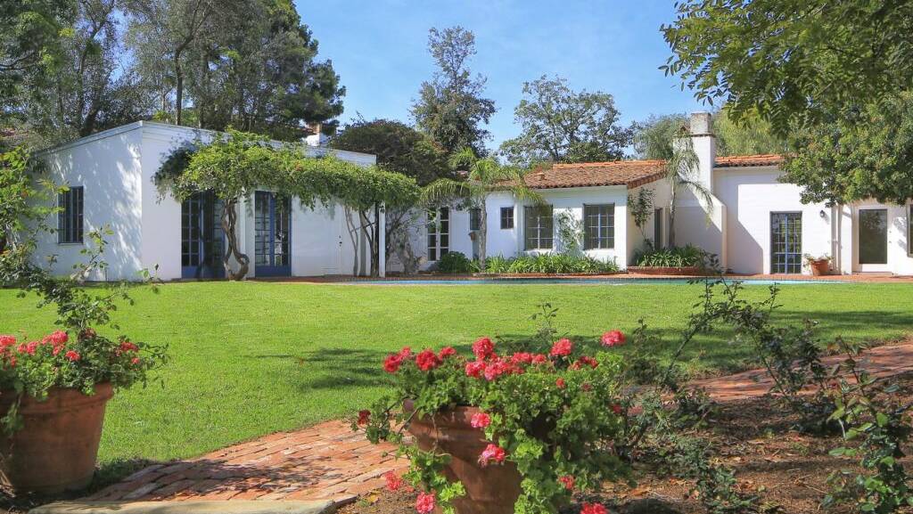 Marilyn Monroe's last home, in Brentwood, LA. The image shows a listing photo from a prior sale. Picture Mercer Vine