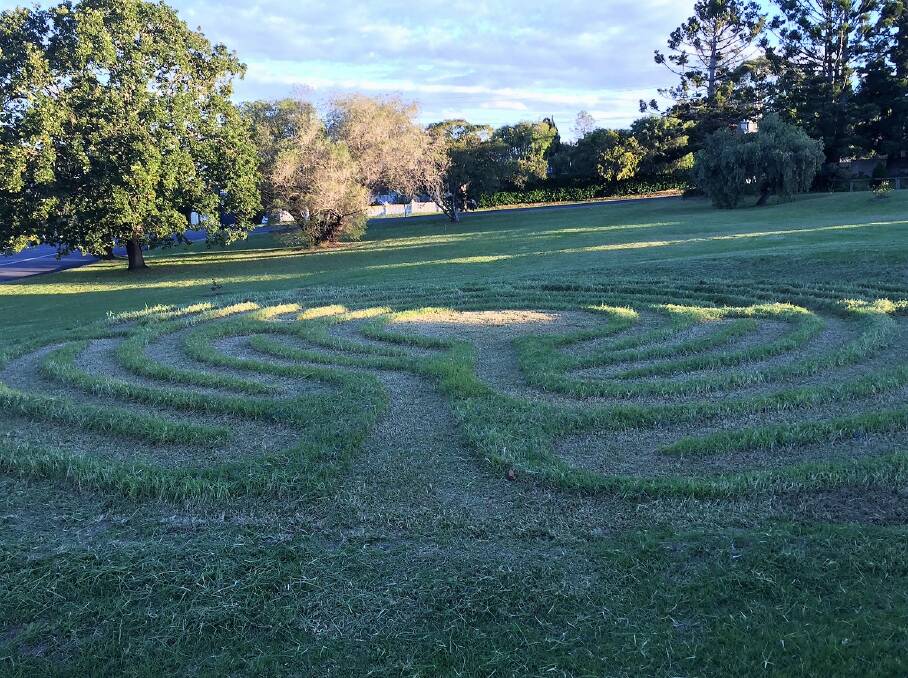 The Moruya Peace Park labyrinth is meant as a place for all to come and spend awhile in reflection, meditation, community gathering and play. There will be a celebration with music this Saturday. 