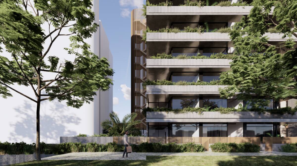 Plans for three, nine-storey buildings have been submitted. Picture: Art Group/Stewart Architecture. 