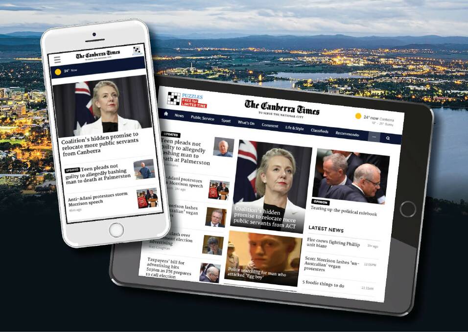 As well as Canberra's best news, sport and opinion, our website now includes interactive crosswords and puzzles - fresh brainteasers every day. 