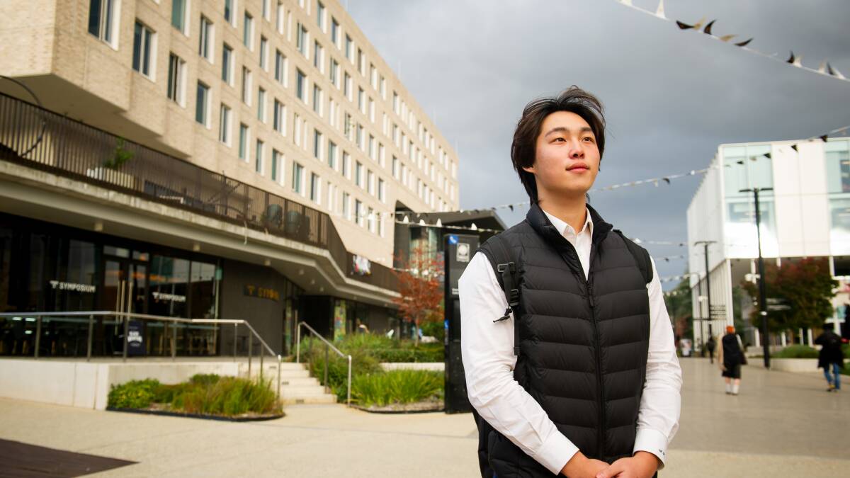 Actuarial studies and applied data analytics student Alfred Wang, 19, of Acton. Picture by Elesa Kurtz