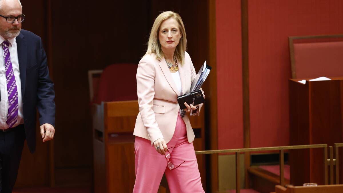 Senator Katy Gallagher has faced intense scrutiny in Parliament this week. Picture by Keegan Carroll 