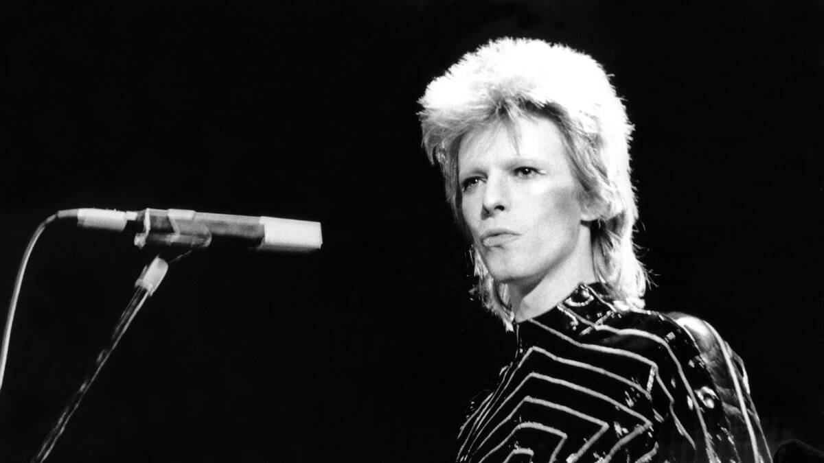 David Bowie sporting the iconic hairdo in 1973. Picture Getty Images