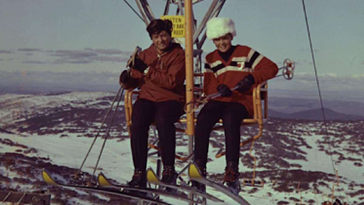 The Perisher Double Chair carried generations of skiers up Mt Perisher. Picture Perisher Historical Society