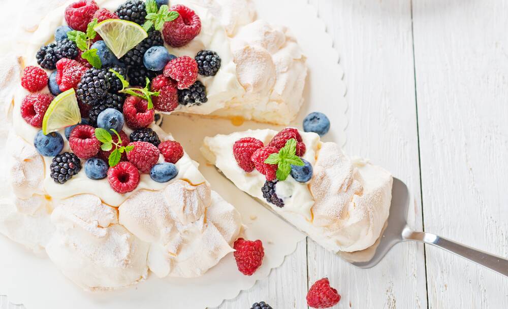 Use fresh egg whites and a metal bowl to mix them for the best pavlova. Picture Shutterstock