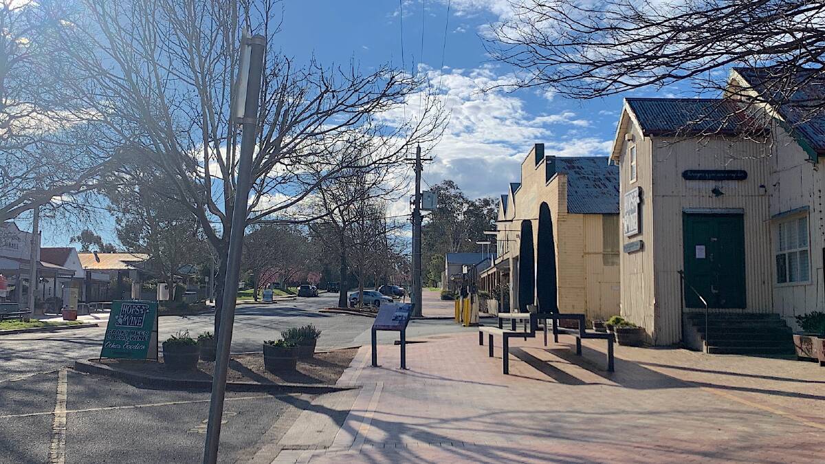 Hall's 2021 streetscape, featuring Kinlyside Hall on the far right. Picture: Tim the Yowie Man