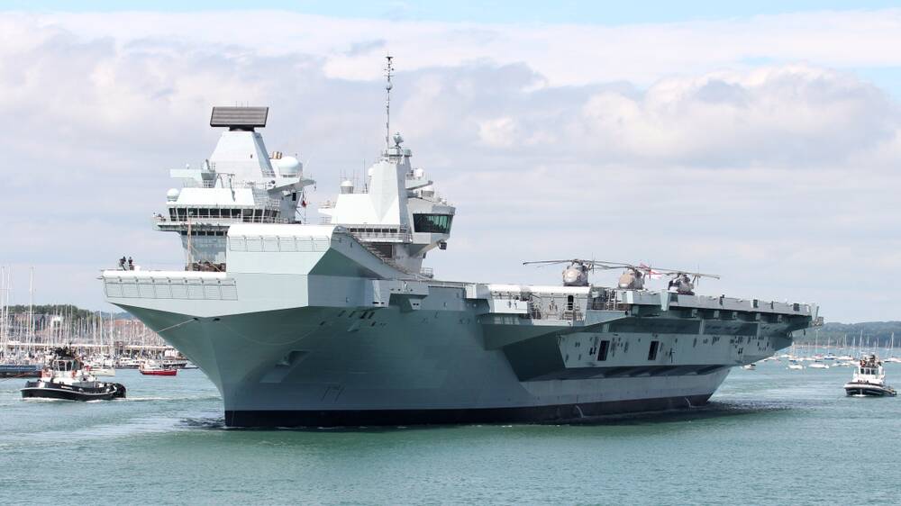 At 65,000-tonnes, the HMS Queen Elizabeth ranks among the largest floating things ever constructed. Picture Shutterstock