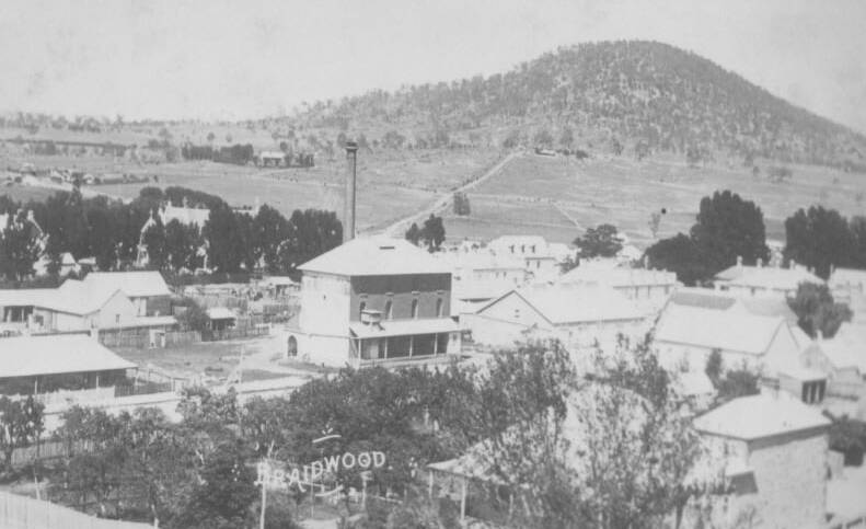 View of Braidwood from the bell tower of St Andrew's, circa 1900. Picture courtesy of the National Library of Australia