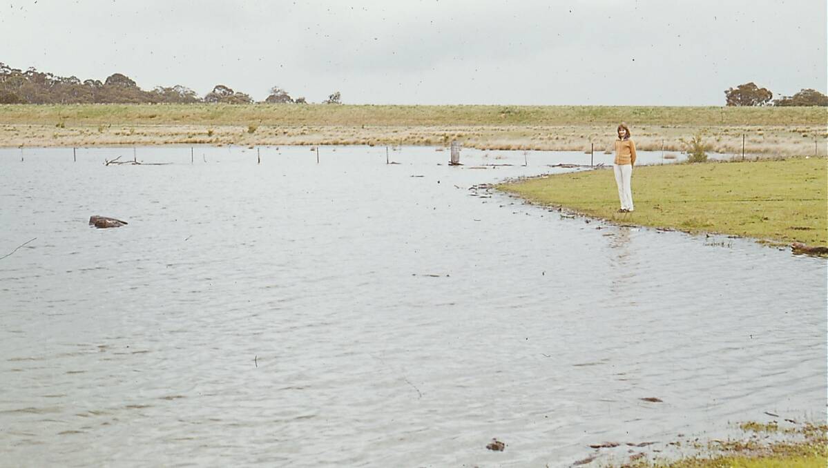 Even when the lake filled in the mid-1970s, the water never reached the emergency coffer wall (in background). Picture courtesy of Steve Brayshaw