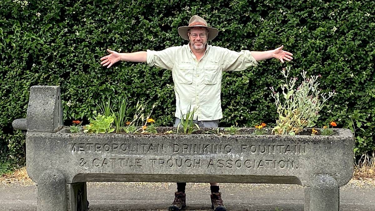 Tim at The Metropolitan Drinking Fountain and Cattle Trough Association in Reading, England. Picture by Sarah Marley