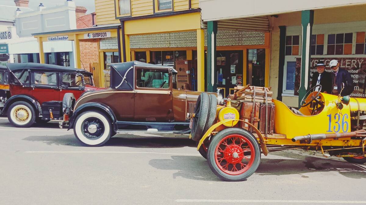 The classic Fords looked right at home in Braidwood's historic main street. Picture by Annette Briggs