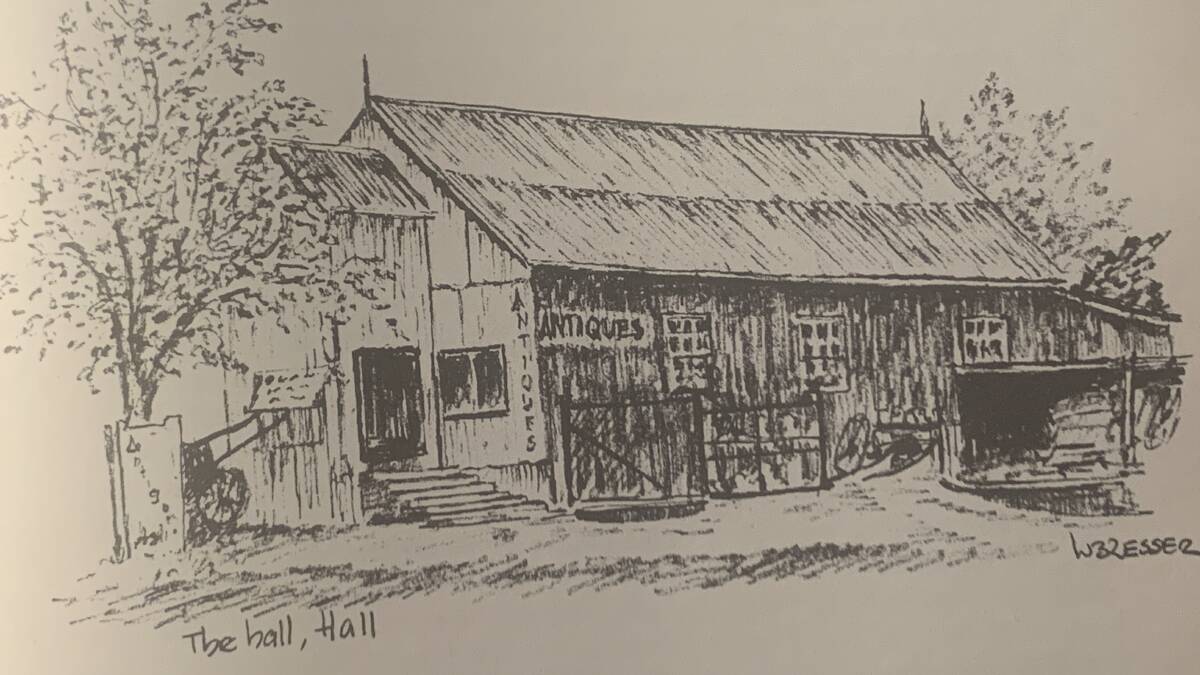A sketch of Kinlyside Hall from the Memories of Hall book.