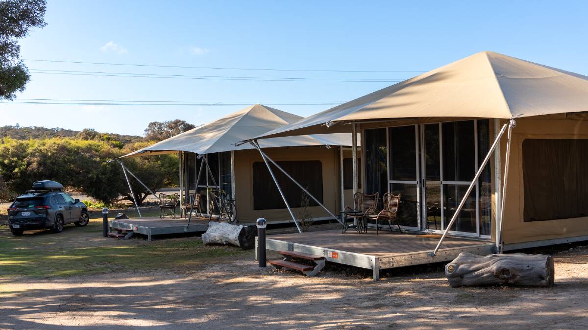 Deluxe safari tents at Discovery Parks Coffin Bay. Picture by Michael Turtle